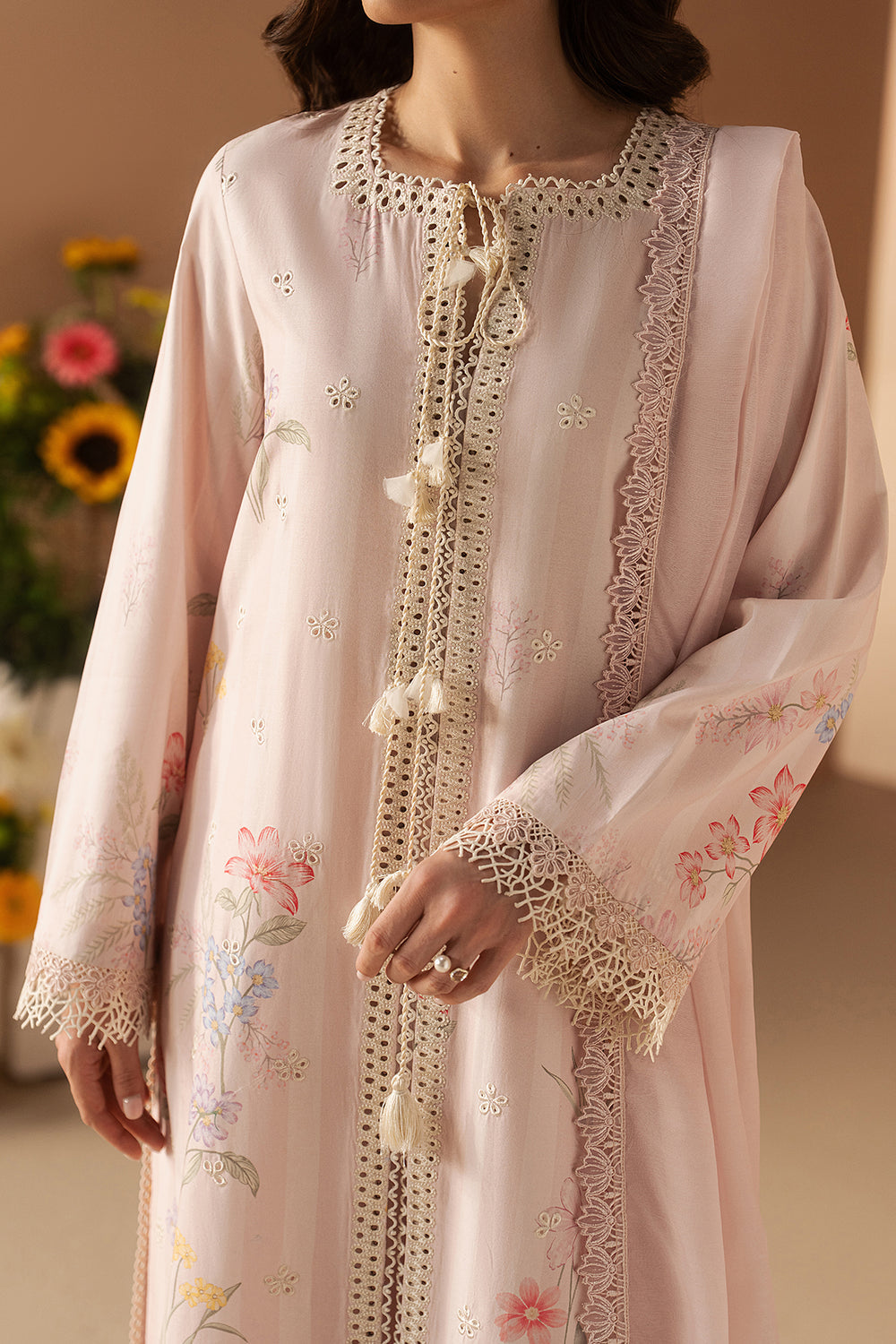 Afrozeh | The Haze 26 | Hazelen Blush - Luxury Dress - available at Maria Faisal in UK and USA.
