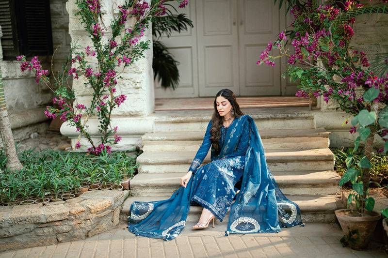 Qalamkar | Luxury Lawn Eid Edit | SB-11 Noray by Maria Faisal - Registered Vendor of : Qalamkar - type : Ladies Clothes - 100% original wedding dresses
