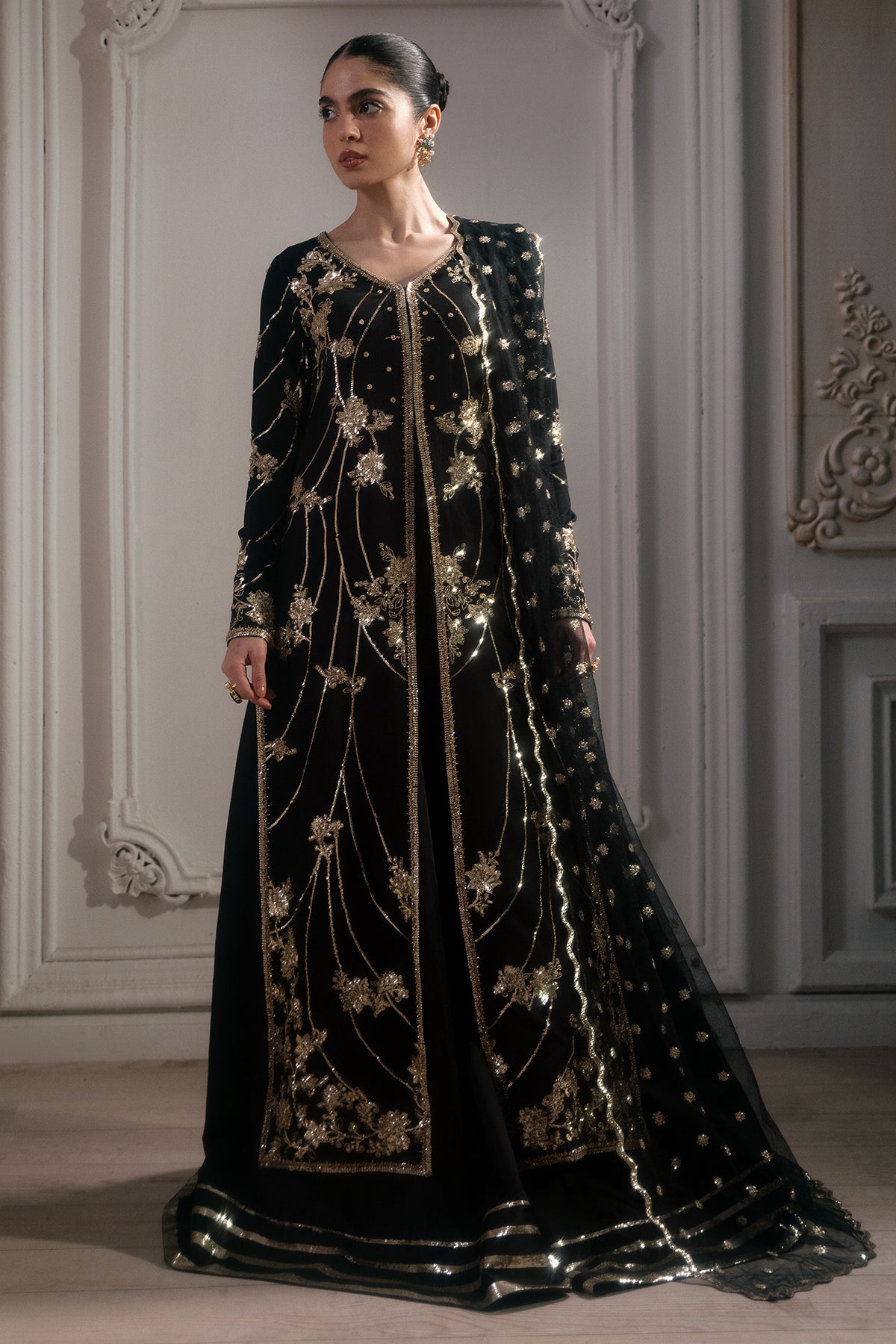 Mina Kashif | Emilie Formals | Gladious - Formal Dress - available at Maria Faisal in UK and USA.