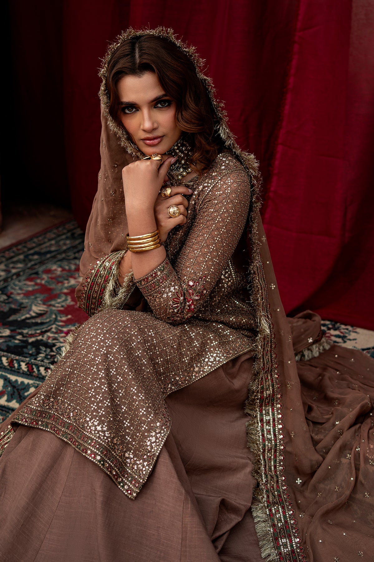 Charizma | Festive Pret  | CMA-6-221 - Dress - available at Maria Faisal in UK and USA.