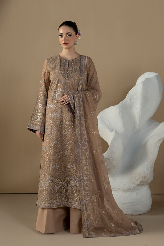 Lavish Premium | Purkashish Formals | Mauve Taupe - Formal Dress - available at Maria Faisal in UK and USA.