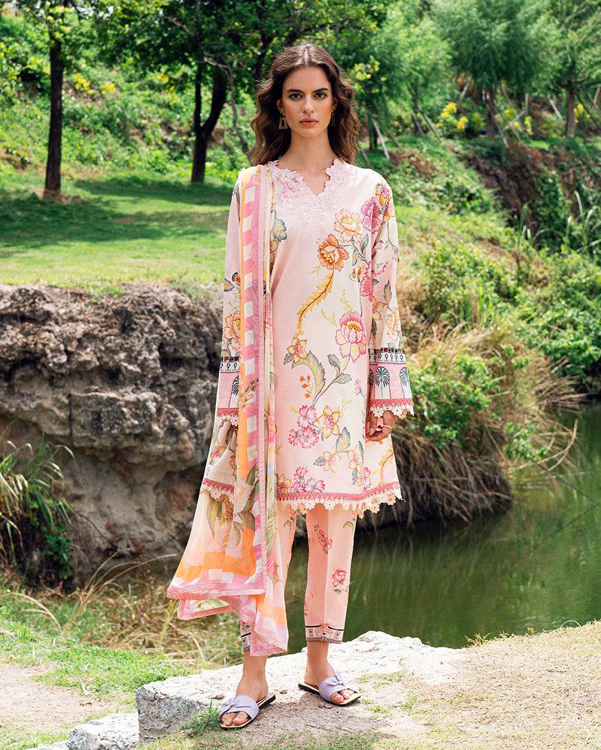 Roheenaz | Garden Veal Printed Lawn 25 |Wildflower fluff by Maria Faisal - Registered Vendor of : Roheenaz - type : Ladies Clothes - 100% original wedding dresses