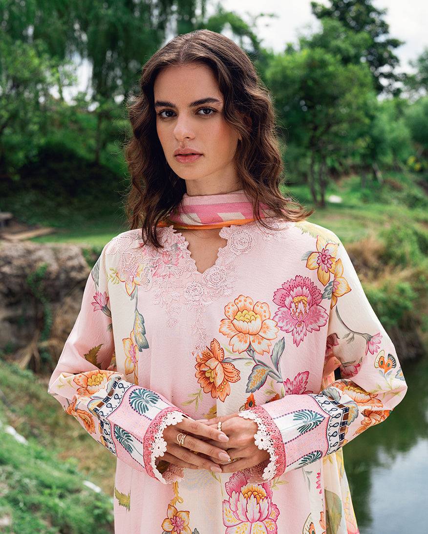 Roheenaz | Garden Veal Printed Lawn 25 |Wildflower fluff by Maria Faisal - Registered Vendor of : Roheenaz - type : Ladies Clothes - 100% original wedding dresses