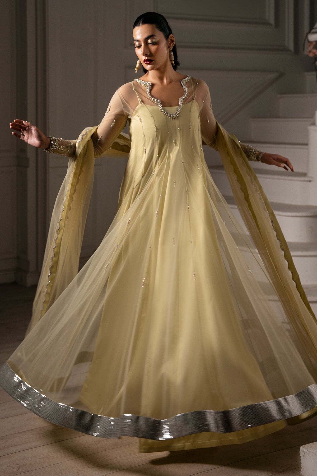 Mina Kashif | Emilie Formals | Julia - Formal Dress - available at Maria Faisal in UK and USA.