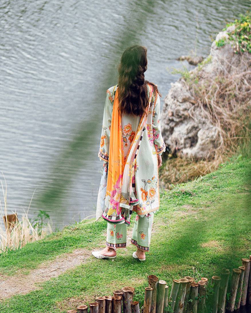 Roheenaz | Garden Veal Printed Lawn 25 | Crimson Whisper by Maria Faisal - Registered Vendor of : Roheenaz - type : Ladies Clothes - 100% original wedding dresses