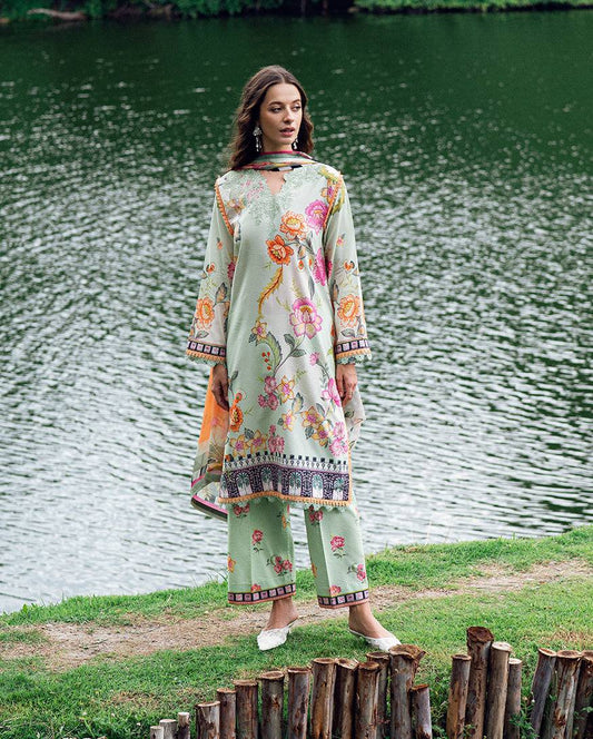 Roheenaz | Garden Veal Printed Lawn 25 | Crimson Whisper by Maria Faisal - Registered Vendor of : Roheenaz - type : Ladies Clothes - 100% original wedding dresses