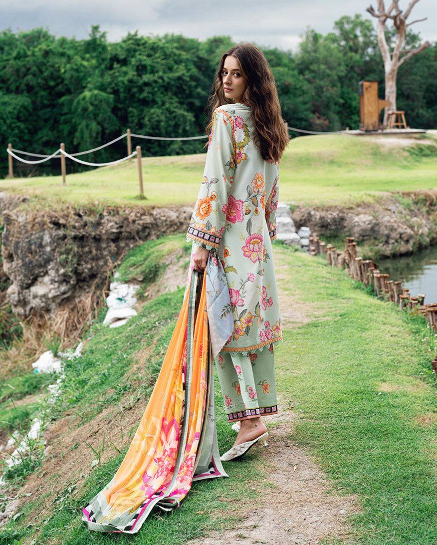 Roheenaz | Garden Veal Printed Lawn 25 | Crimson Whisper by Maria Faisal - Registered Vendor of : Roheenaz - type : Ladies Clothes - 100% original wedding dresses