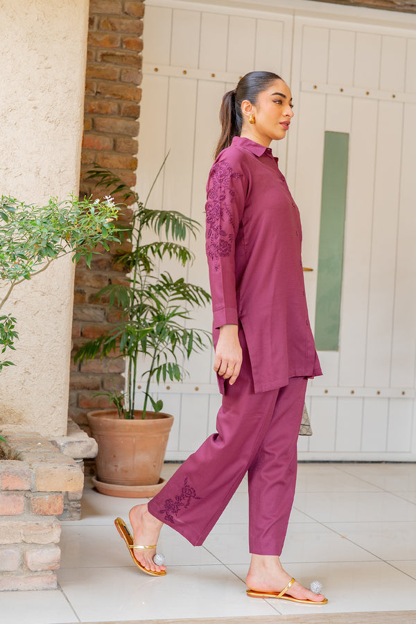 Sahar | Pre Essential Emb Edit | Mulberry Rose - Ladies Clothes - Maria Faisal