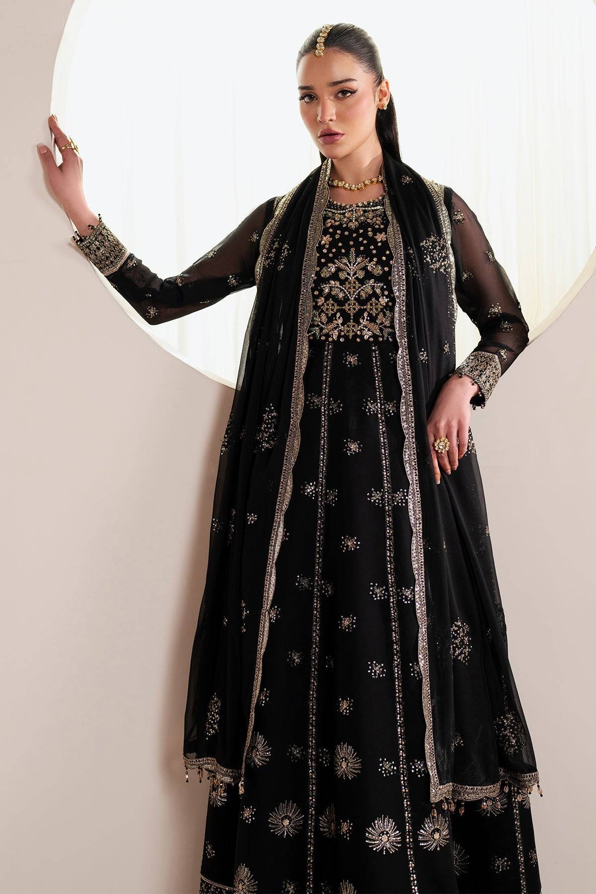 Alizeh | Handcrafted Eid Edit 25 | AF-HM-4030-Noir by Maria Faisal - Registered Vendor of : Alizeh - type : Ladies Clothes - 100% original wedding dresses