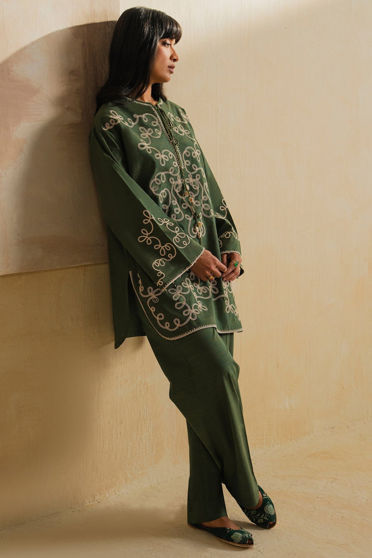Elan | Indigene Pret | NAHL (ERW-21583) - Luxury Dress - available at Maria Faisal in UK and USA.