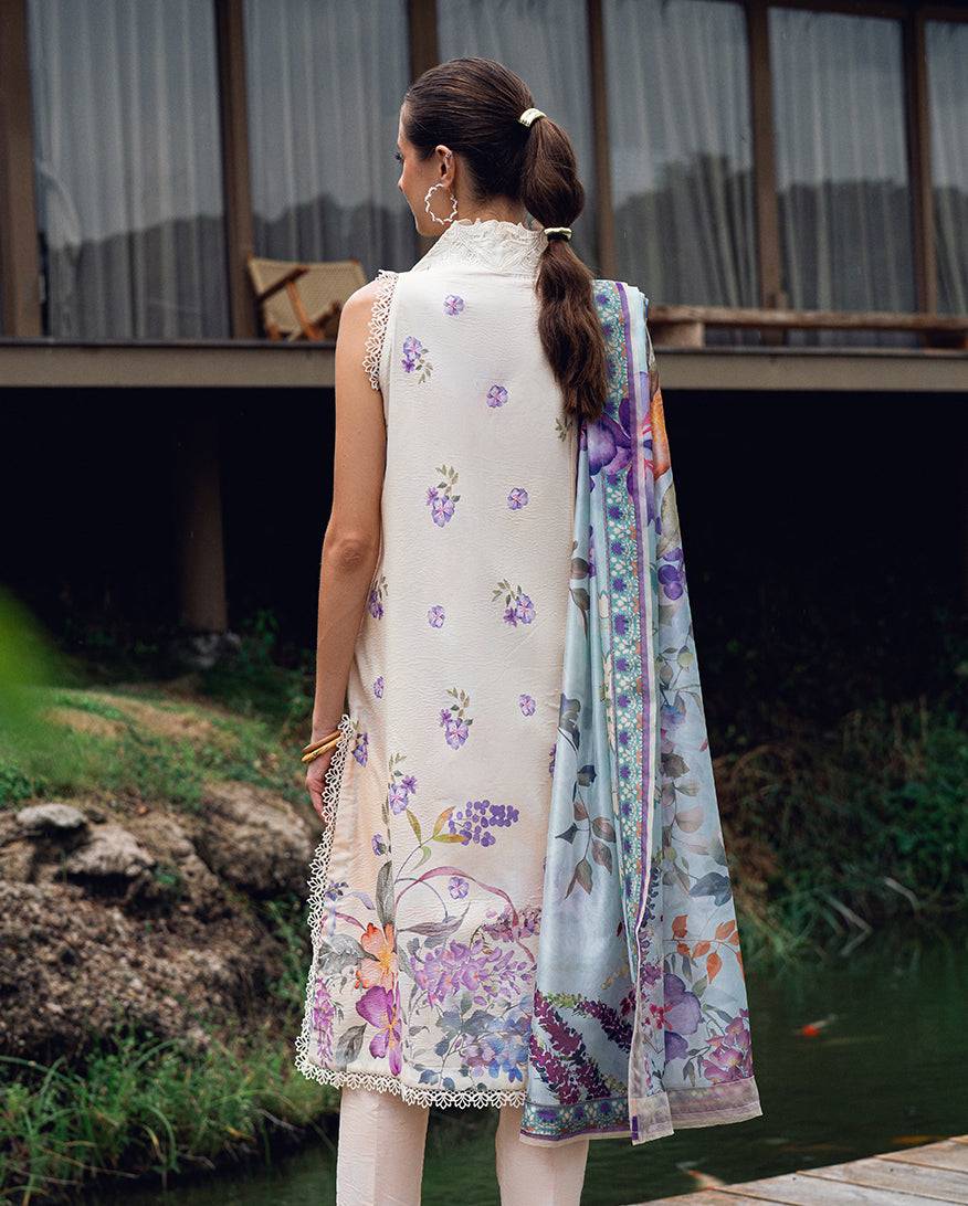 Roheenaz | Garden Veal Printed Lawn 25 | Bloom Glimmer by Maria Faisal - Registered Vendor of : Roheenaz - type : Ladies Clothes - 100% original wedding dresses