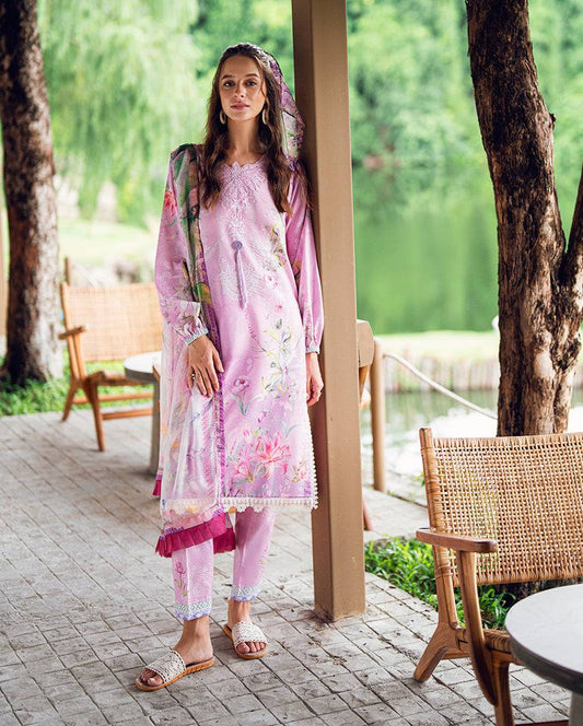 Roheenaz | Garden Veal Printed Lawn 25 | Rosey Daze by Maria Faisal - Registered Vendor of : Roheenaz - type : Ladies Clothes - 100% original wedding dresses