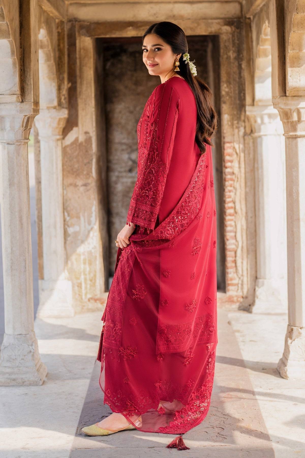 Imrozia Premium | Meeras Luxury Eid 25 | I-219 RUBY by Maria Faisal - Registered Vendor of : Imrozia Premium - type : Ladies Clothes - 100% original wedding dresses