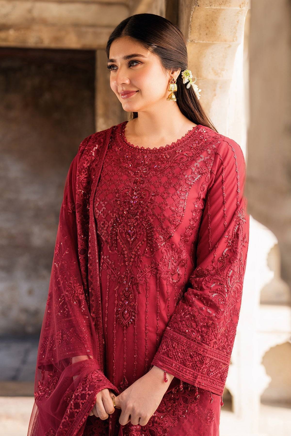 Imrozia Premium | Meeras Luxury Eid 25 | I-219 RUBY by Maria Faisal - Registered Vendor of : Imrozia Premium - type : Ladies Clothes - 100% original wedding dresses