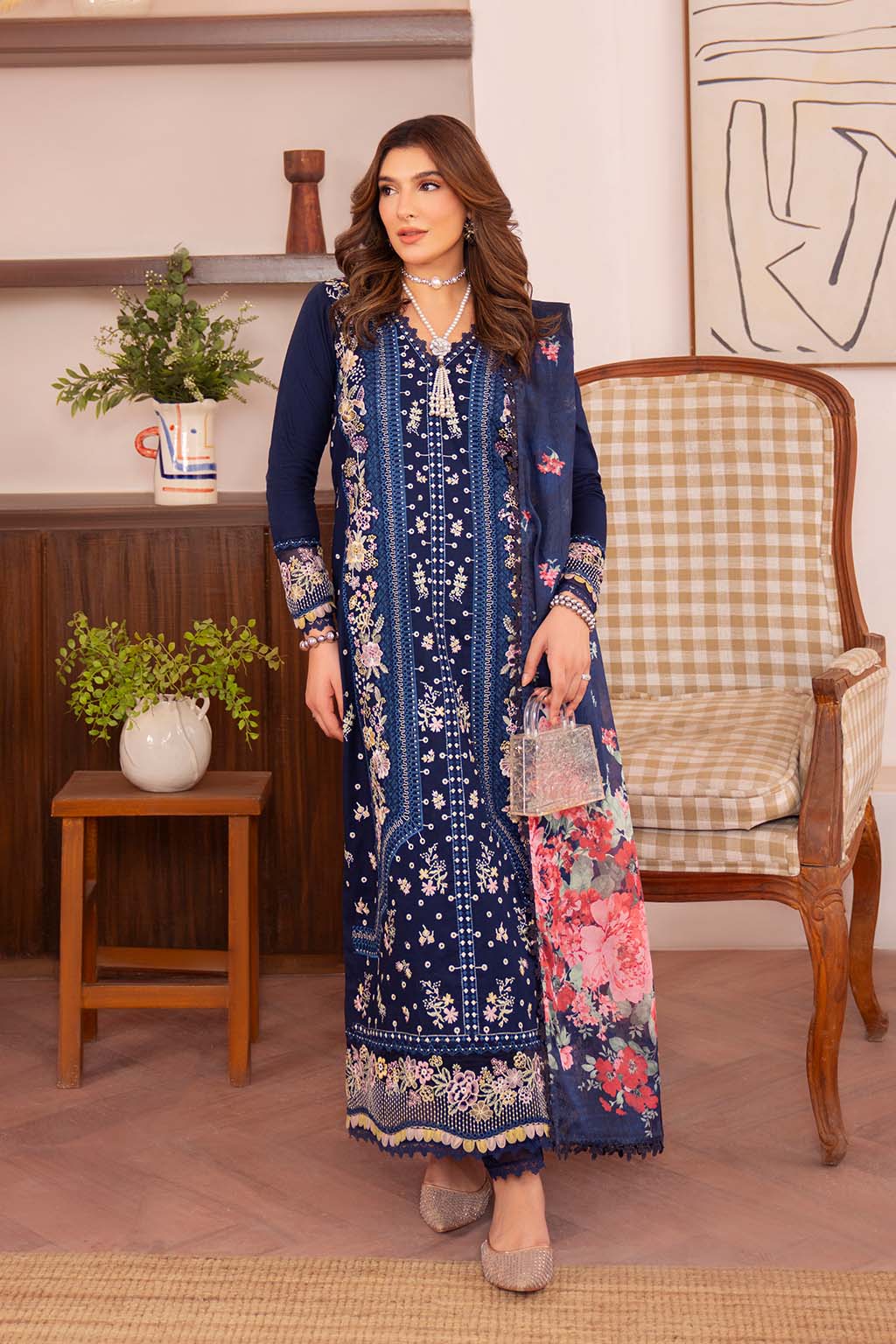 Neeshay | Symphony Luxury Lawn | VESPER by Maria Faisal - Registered Vendor of : Neeshay - type : Ladies Clothes - 100% original wedding dresses
