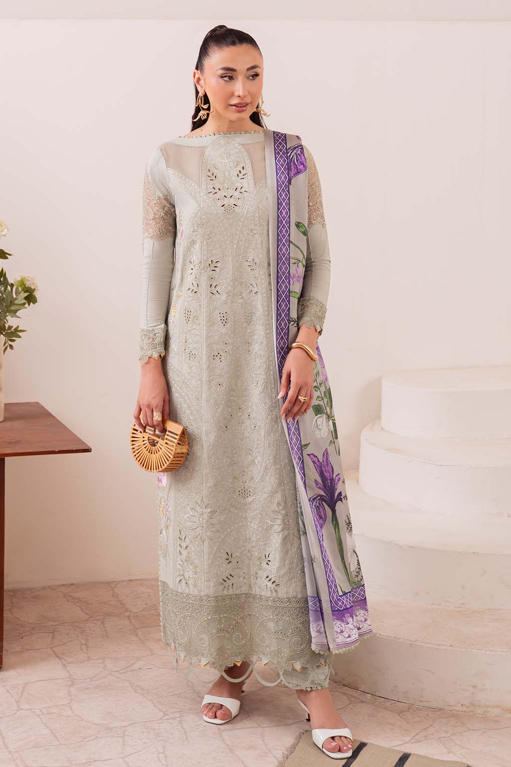 Neeshay | Symphony Luxury Lawn | OLIVE by Maria Faisal - Registered Vendor of : Neeshay - type : Ladies Clothes - 100% original wedding dresses