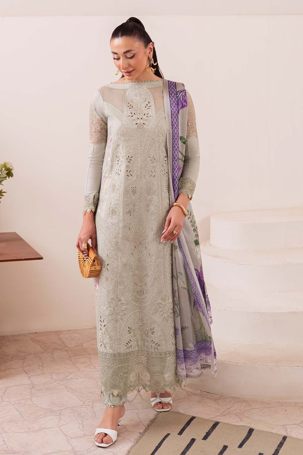 Neeshay | Symphony Luxury Lawn | OLIVE by Maria Faisal - Registered Vendor of : Neeshay - type : Ladies Clothes - 100% original wedding dresses