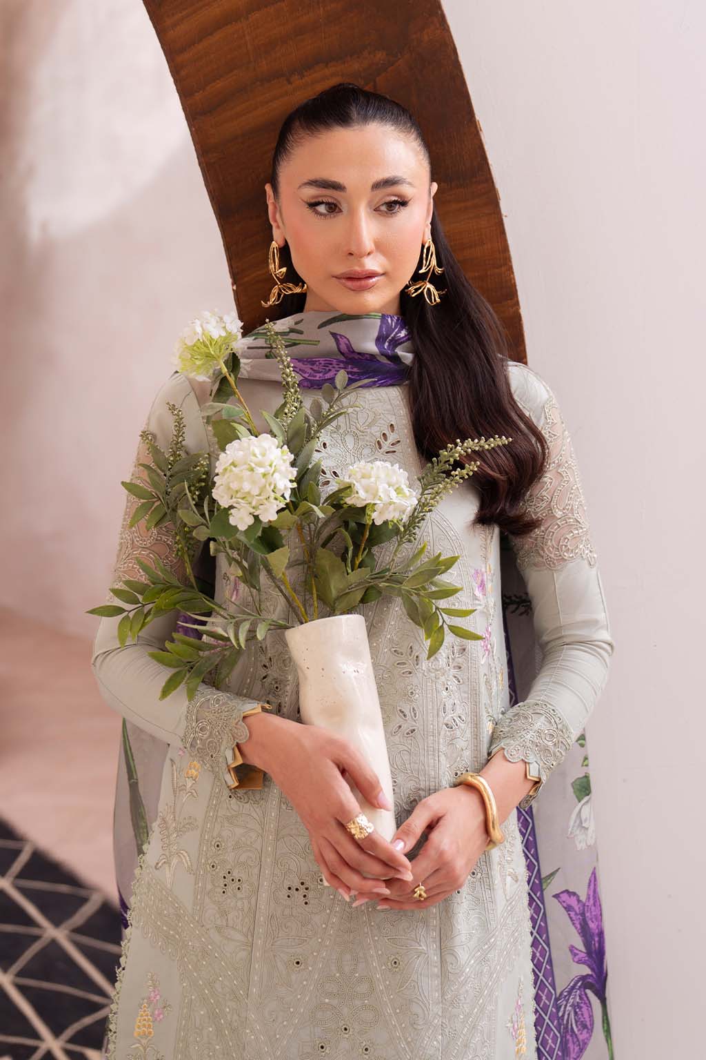 Neeshay | Symphony Luxury Lawn | OLIVE by Maria Faisal - Registered Vendor of : Neeshay - type : Ladies Clothes - 100% original wedding dresses