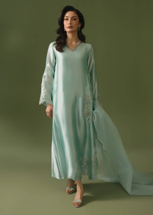 Jeem | Celestial Luxe Formals | ZIRA ICE BLUE - Formal Dress - available at Maria Faisal in UK and USA.