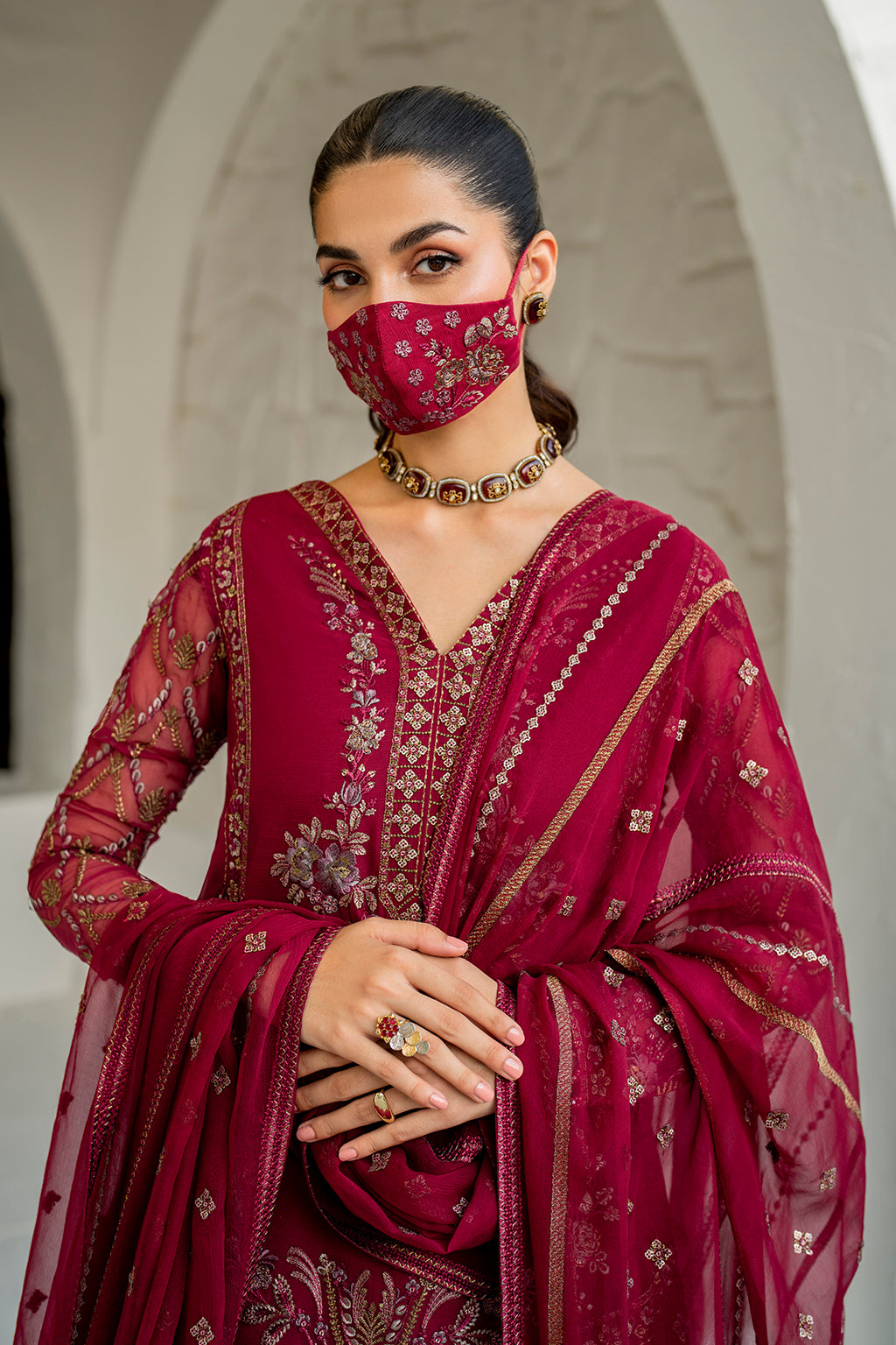 Flossie | Naqsh Formals | S-1402 (B) - Ladies Clothes - Maria Faisal