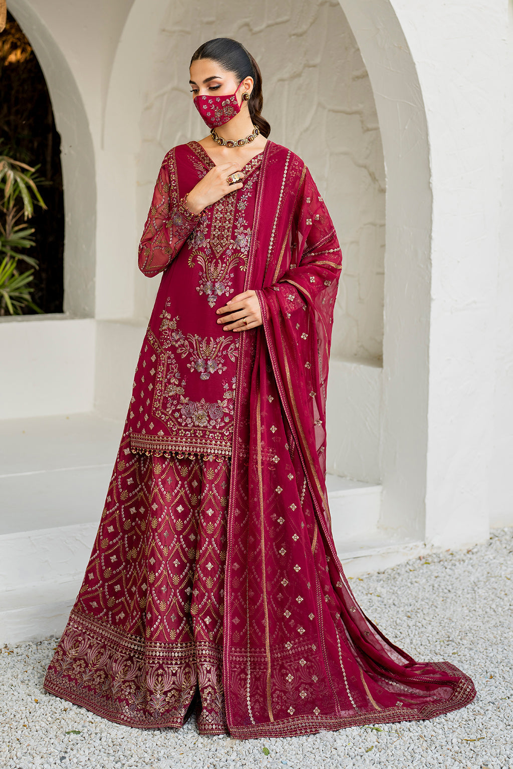 Flossie | Naqsh Formals | S-1402 (B) - Ladies Clothes - Maria Faisal
