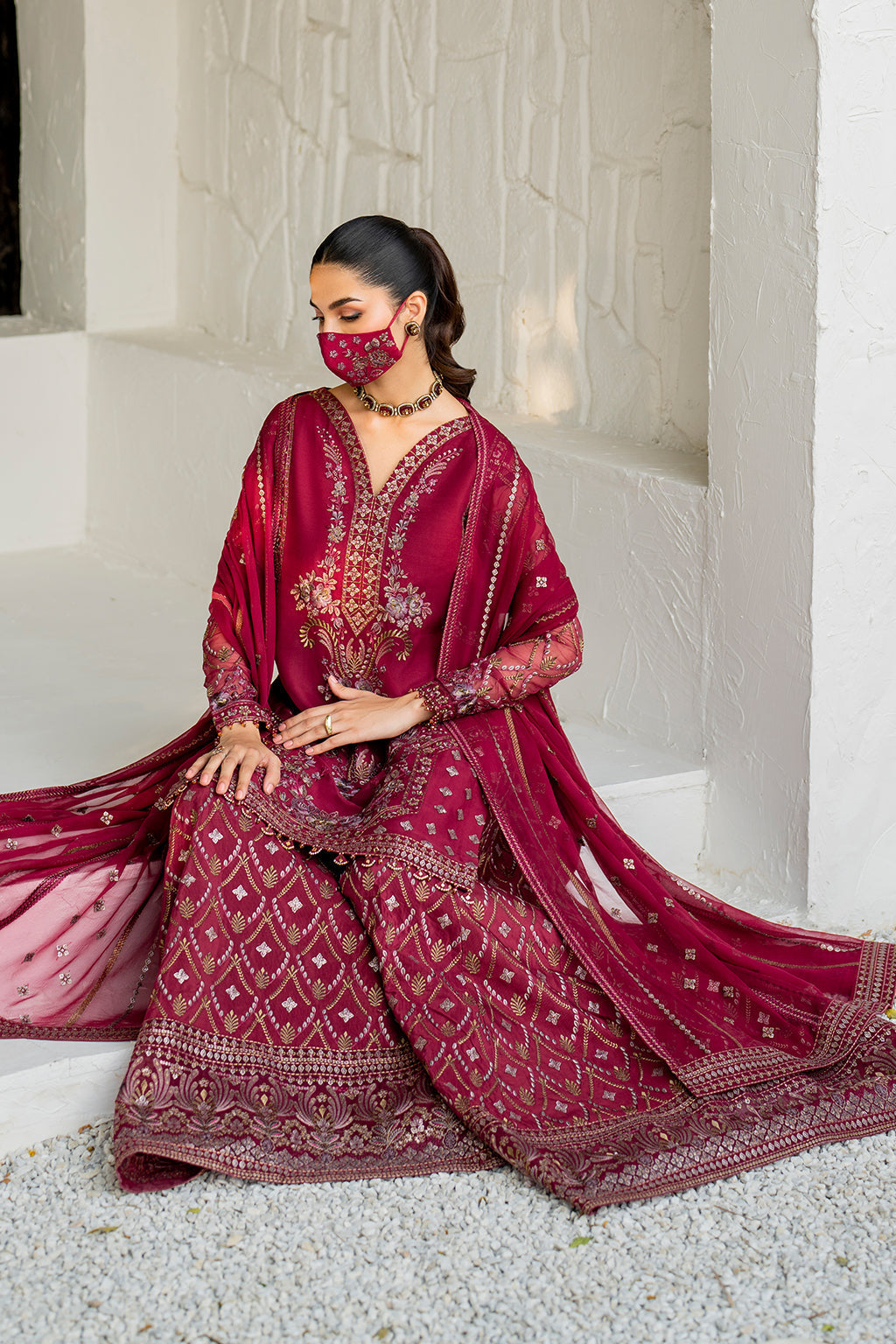 Flossie | Naqsh Formals | S-1402 (B) - Ladies Clothes - Maria Faisal