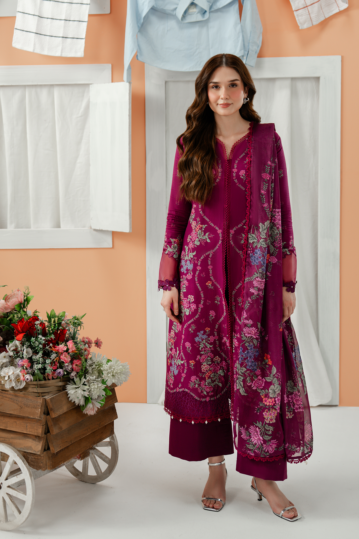 Zarposh | Sundaze Luxe Pret | Virelle - Luxury Dress - available at Maria Faisal in UK and USA.