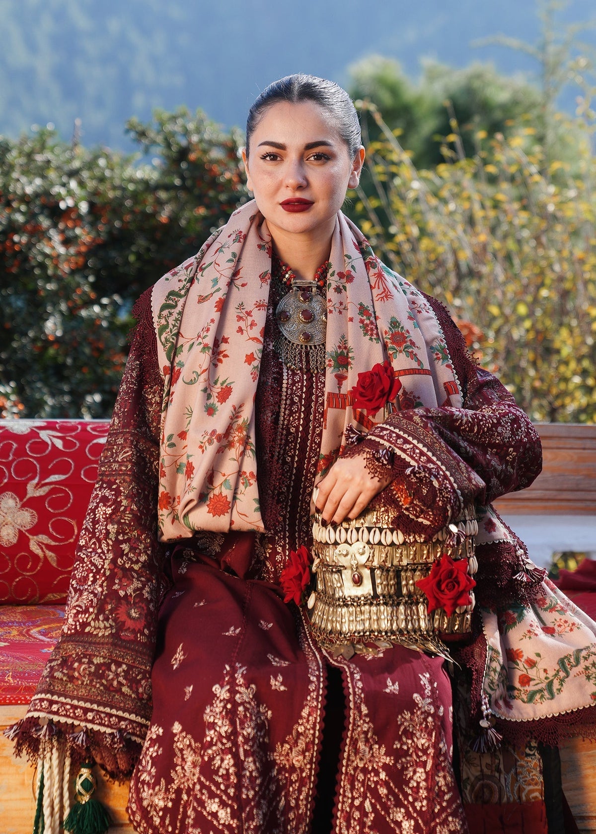 Hussain Rehar | Winter Shawl 24 | Zaran - Ladies Clothes - Maria Faisal