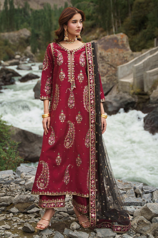 Charizma | Festive Pret | Embroidered Raw Silk CMA-6-448 - Formal Dress - available at Maria Faisal in UK and USA.