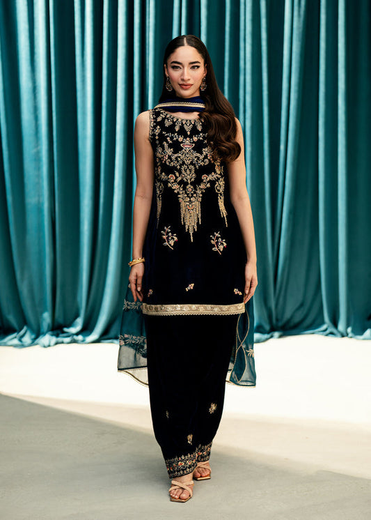Sapphire Hour – authentic Pakistani dress from the Velvet Code collection for women in the UK