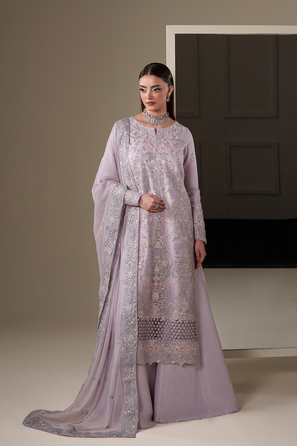 Emaan Adeel | Nouvelle Luxury Chiffon |MIRA - Formal Dress - available at Maria Faisal in UK and USA.