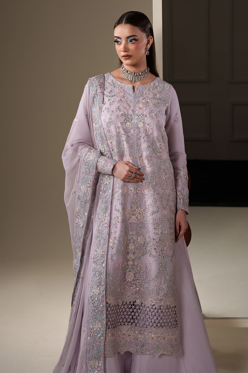 Emaan Adeel | Nouvelle Luxury Chiffon |MIRA - Formal Dress - available at Maria Faisal in UK and USA.