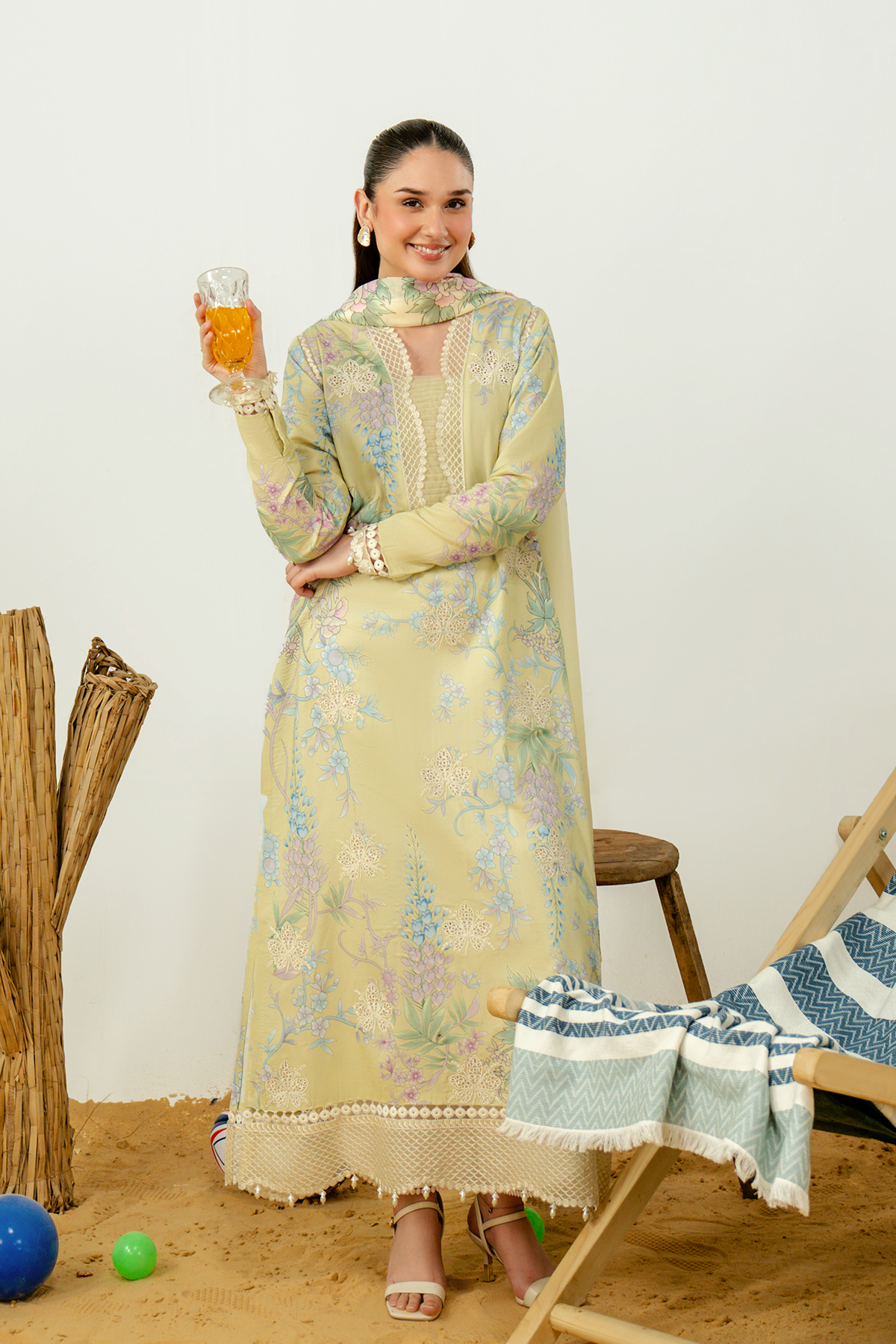 Zarposh | Sundaze Luxe Pret | MISTRAL - Luxury Dress - available at Maria Faisal in UK and USA.