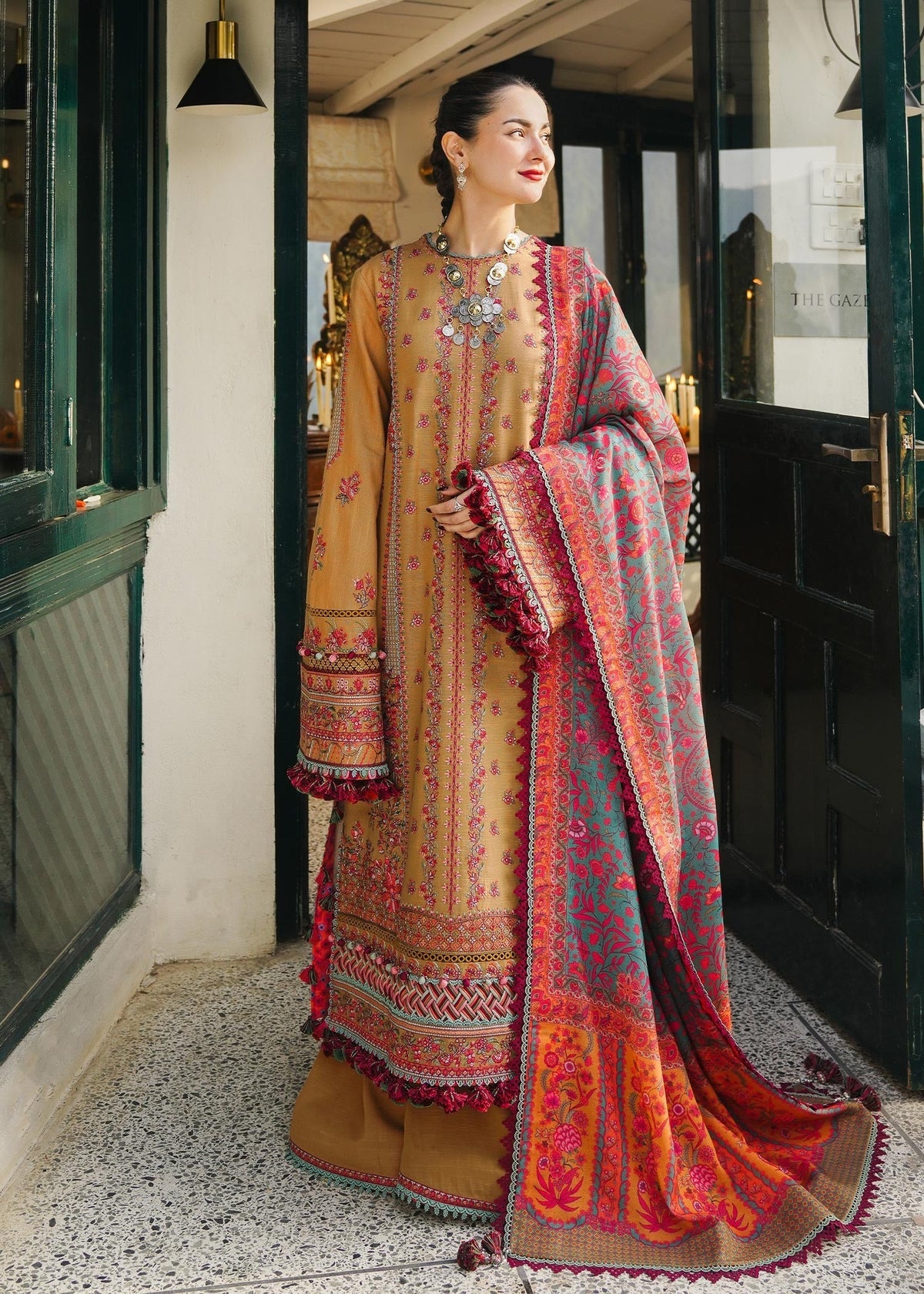 Hussain Rehar | Winter Shawl 24 | Horain - Ladies Clothes - Maria Faisal