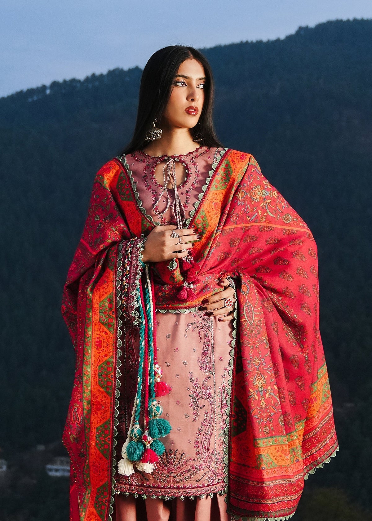 Hussain Rehar | Winter Shawl 24 | Mehr - Ladies Clothes - Maria Faisal