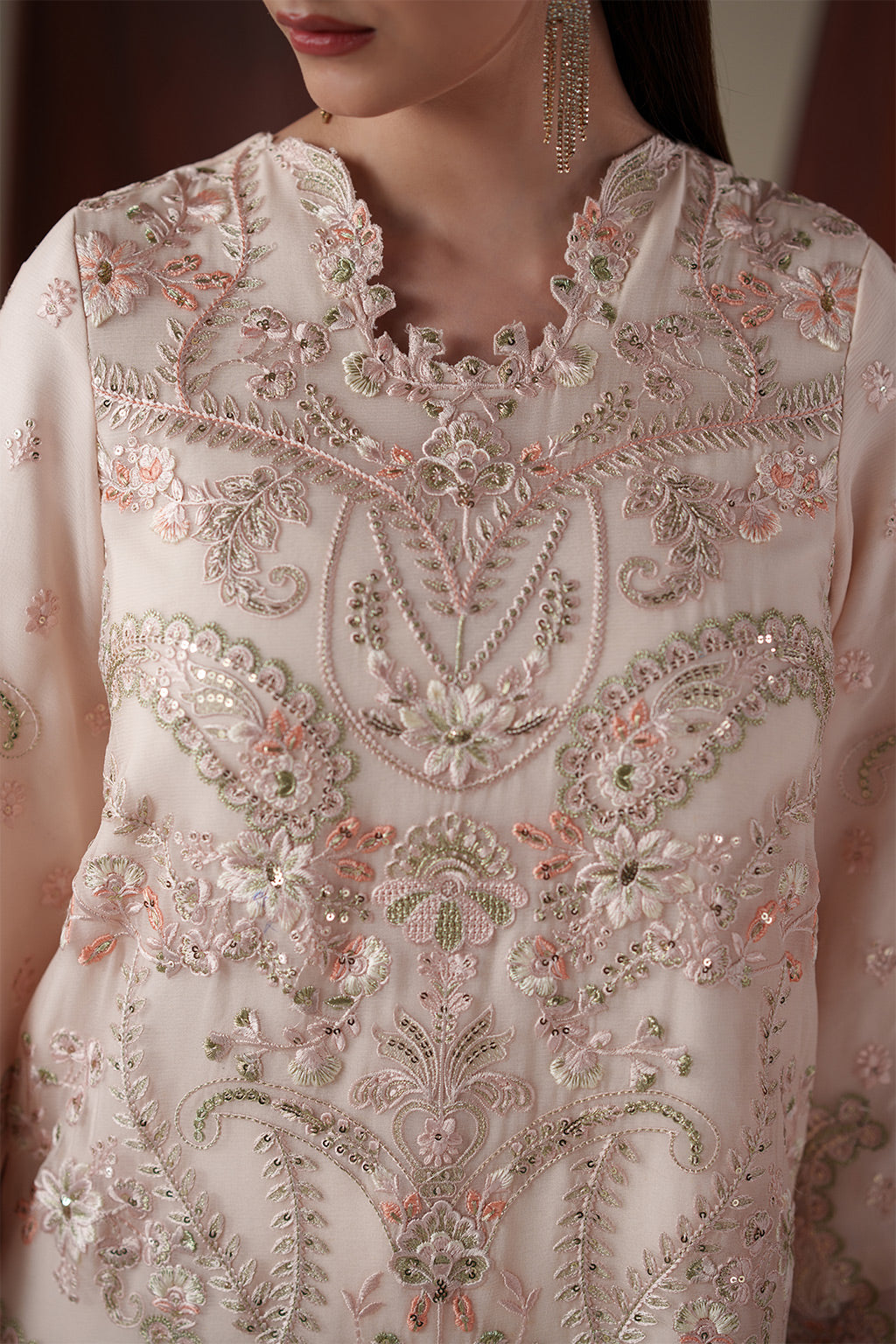 Emaan Adeel | Nouvelle Luxury Chiffon | LUMI - Formal Dress - available at Maria Faisal in UK and USA.