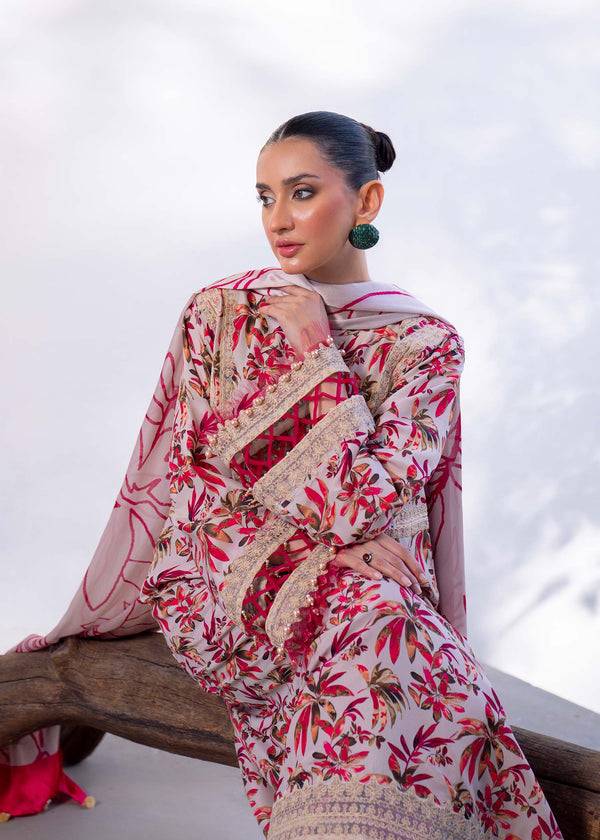 Myeesha | Lamhay Luxury Lawn 25 | Gulab by Maria Faisal - Registered Vendor of : Myeesha - type : Ladies Clothes - 100% original wedding dresses