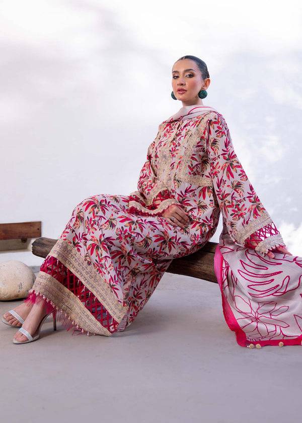 Myeesha | Lamhay Luxury Lawn 25 | Gulab by Maria Faisal - Registered Vendor of : Myeesha - type : Ladies Clothes - 100% original wedding dresses