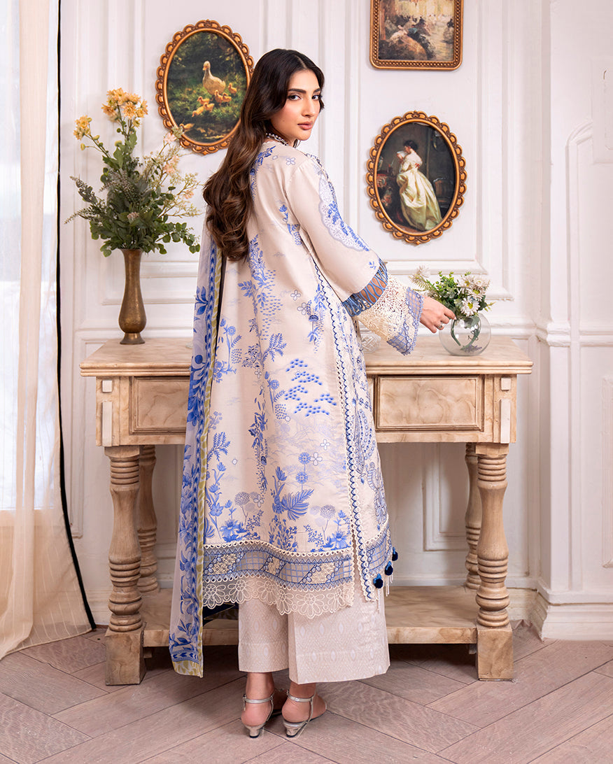 Roheenaz | Aezel Embroidered Cambric | Eleen - Ladies Clothes - Maria Faisal