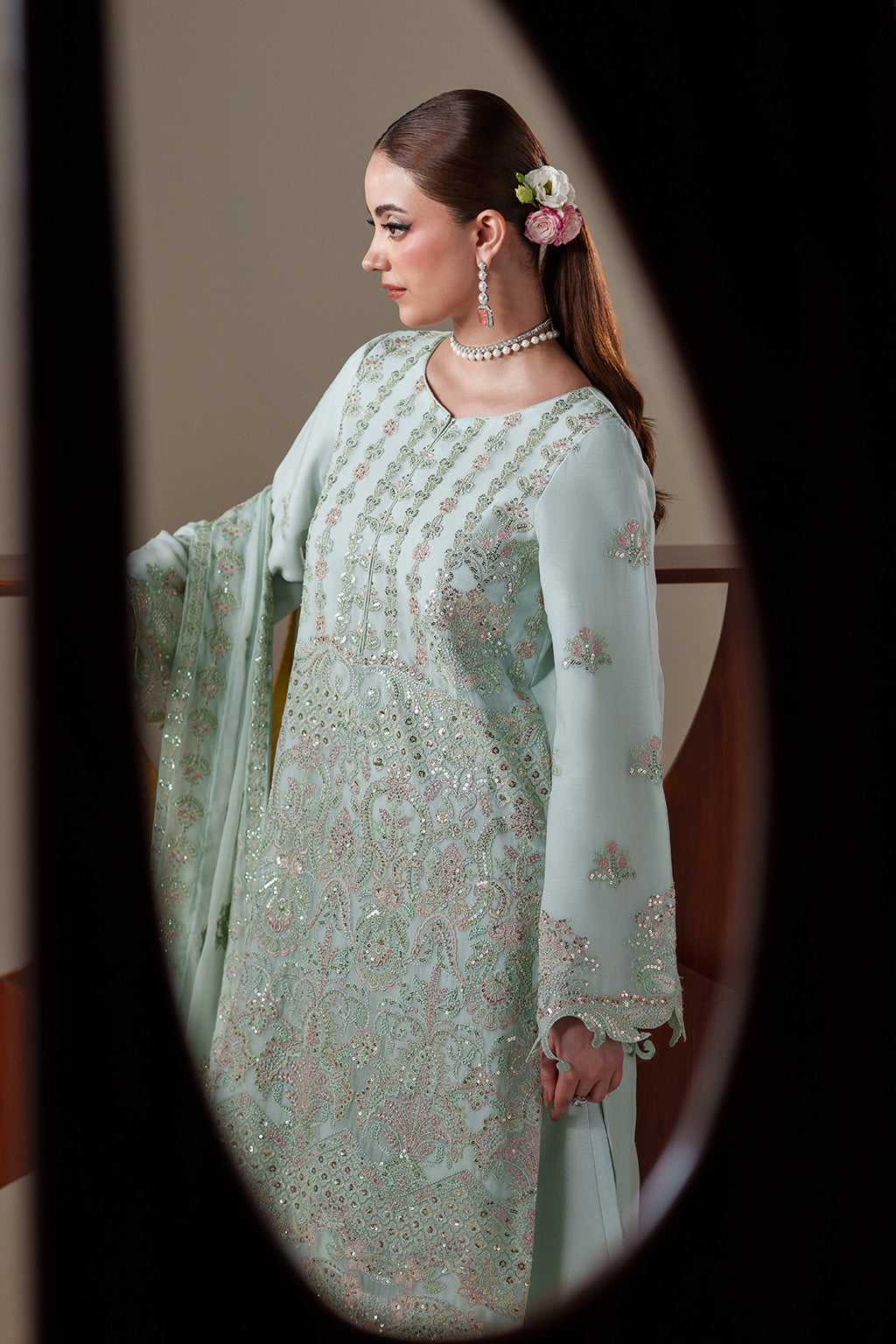 Emaan Adeel | Nouvelle Luxury Chiffon | ORLA - Formal Dress - available at Maria Faisal in UK and USA.