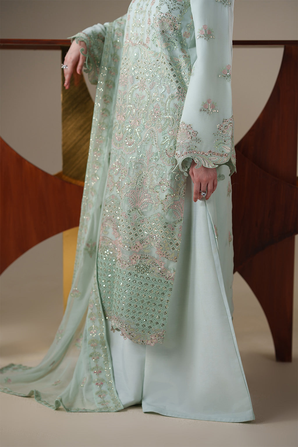 Emaan Adeel | Nouvelle Luxury Chiffon | ORLA - Formal Dress - available at Maria Faisal in UK and USA.