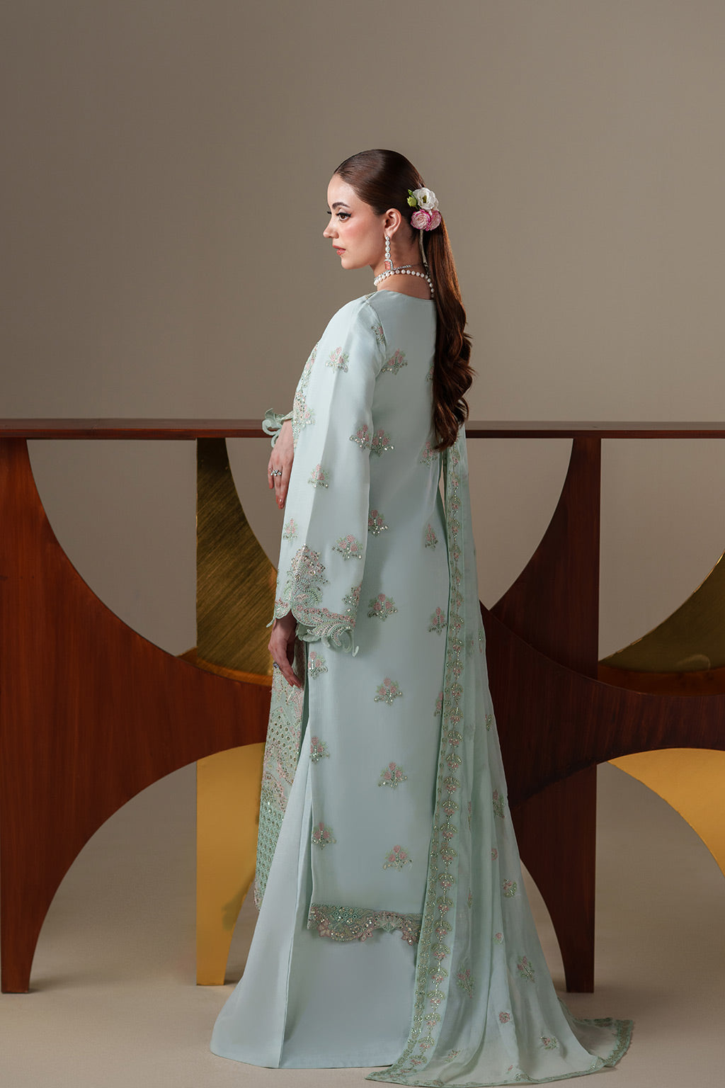Emaan Adeel | Nouvelle Luxury Chiffon | ORLA - Formal Dress - available at Maria Faisal in UK and USA.