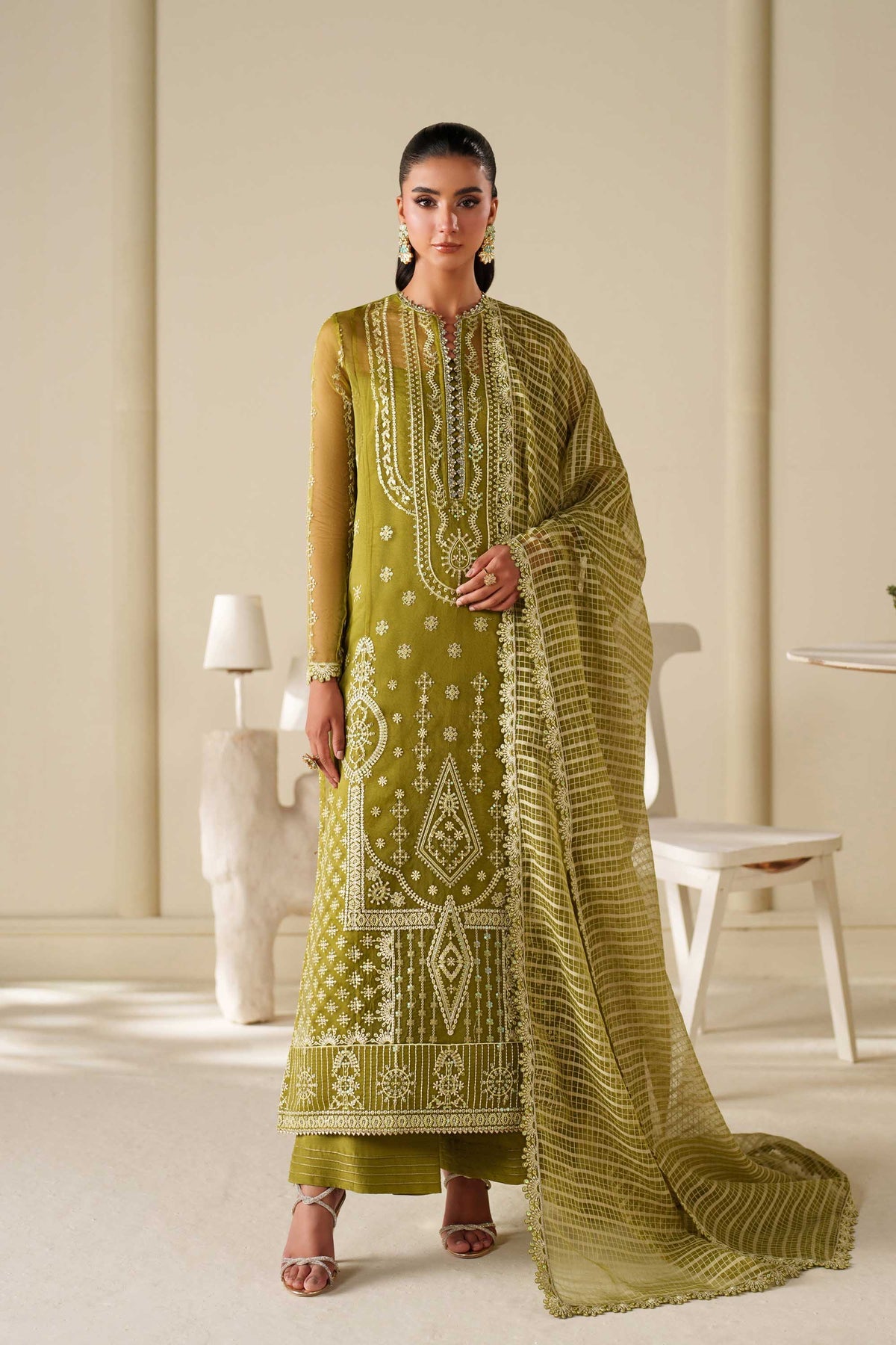 Akbar Aslam | Formal Pret | Lumi - Formal Dress - available at Maria Faisal in UK and USA.