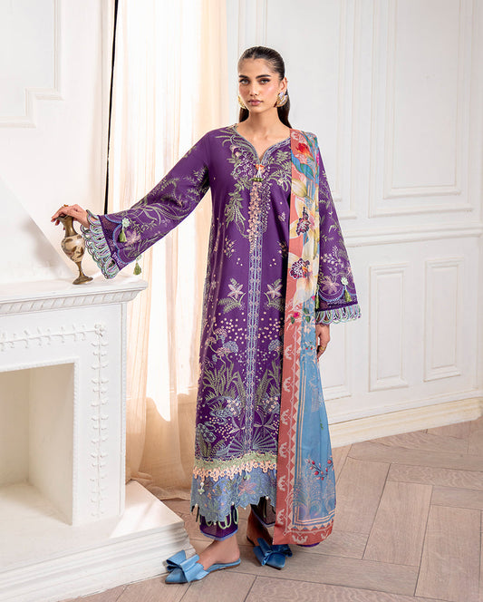 Roheenaz | Aezel Embroidered Cambric | Emaan - Ladies Clothes - Maria Faisal