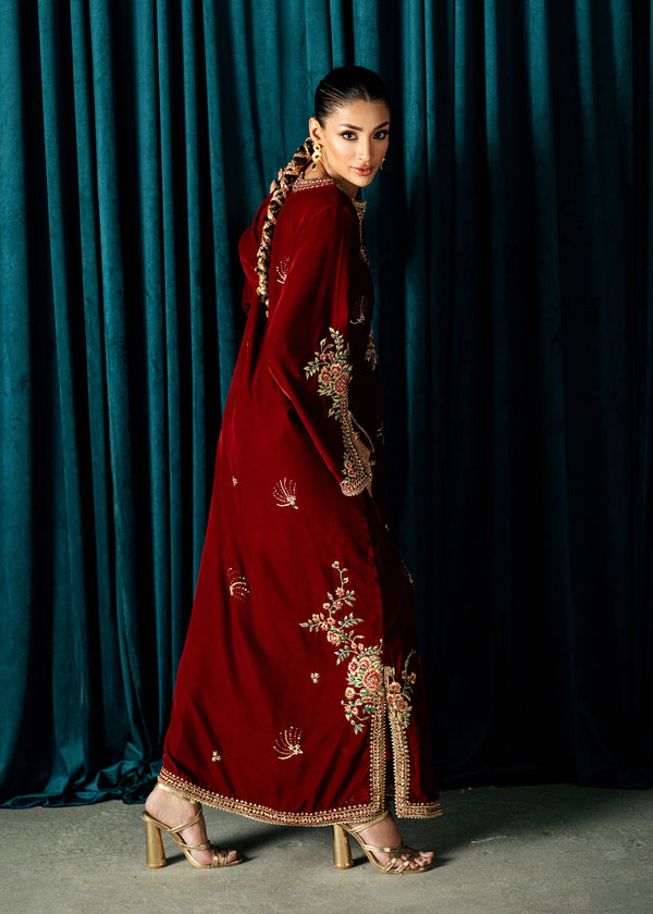 Red Solace – authentic Pakistani dress from the Velvet Code collection for women in the UK