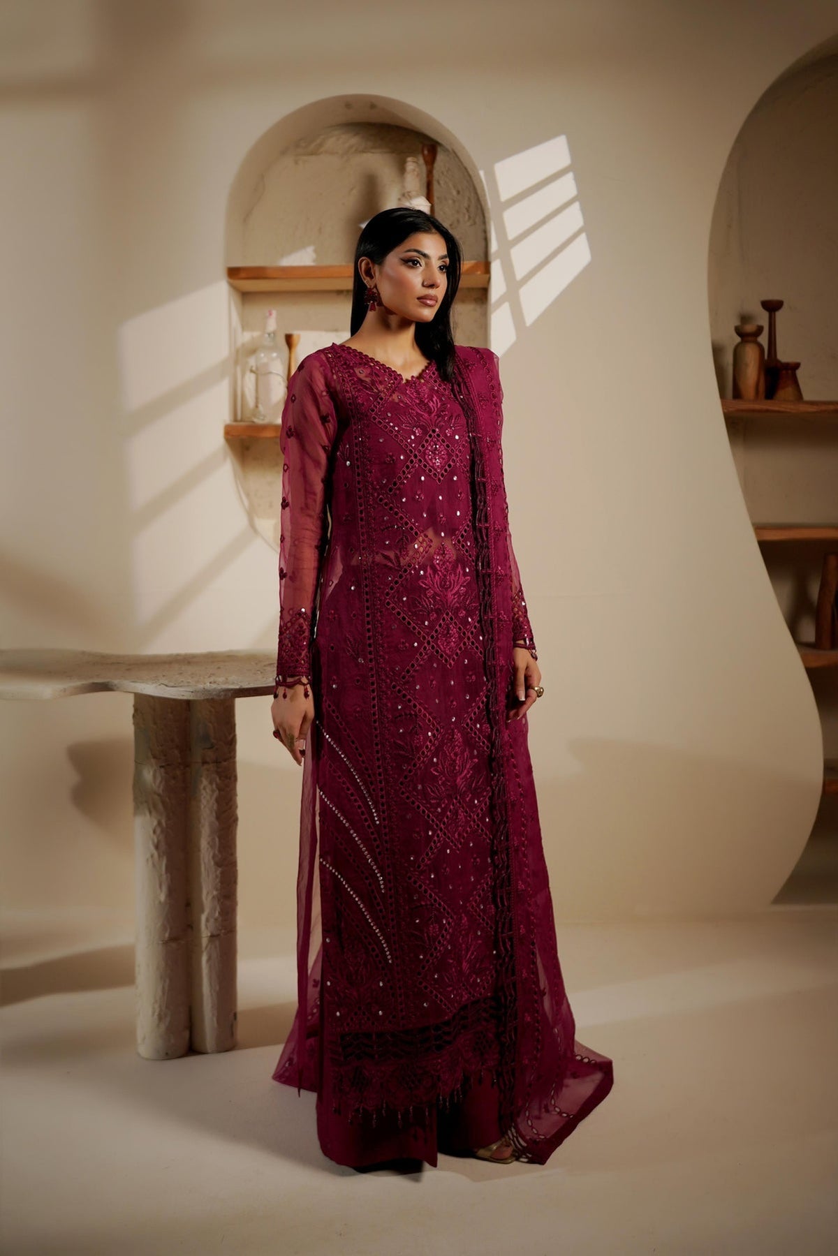 Maryams | Noir Luxe | IRELEEN-NOR-1401 - Formal Dress - available at Maria Faisal in UK and USA.