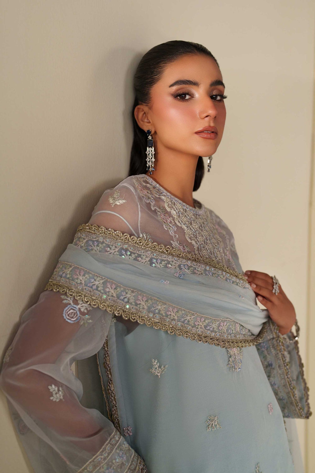 Akbar Aslam | Formal Pret | Poise - Formal Dress - available at Maria Faisal in UK and USA.