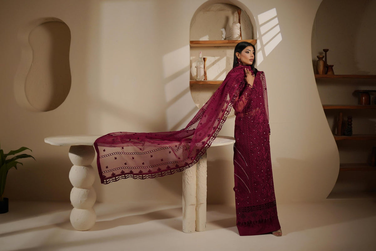 Maryams | Noir Luxe | IRELEEN-NOR-1401 - Formal Dress - available at Maria Faisal in UK and USA.