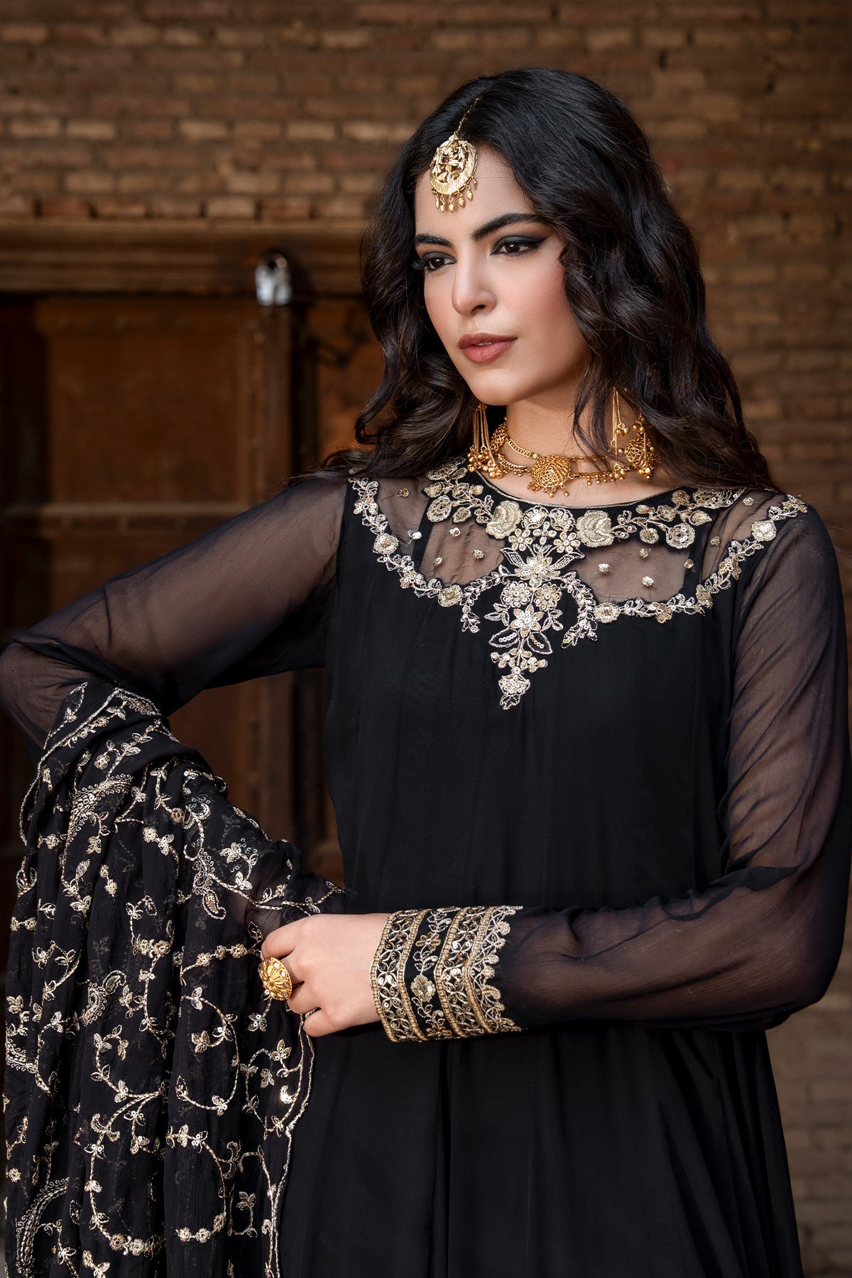 Charizma | Festive Pret | 3-PC Embroidered Chiffon CMA-6-429 - Formal Dress - available at Maria Faisal in UK and USA.