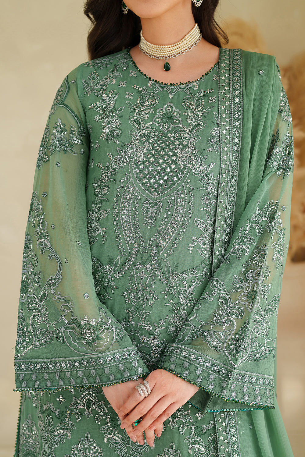 Zarif | Meesa Luxury Formals | Jiroon - Formal Dress - available at Maria Faisal in UK and USA.